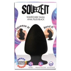 Squeeze-It Squeezable Anal Plug Small-Black